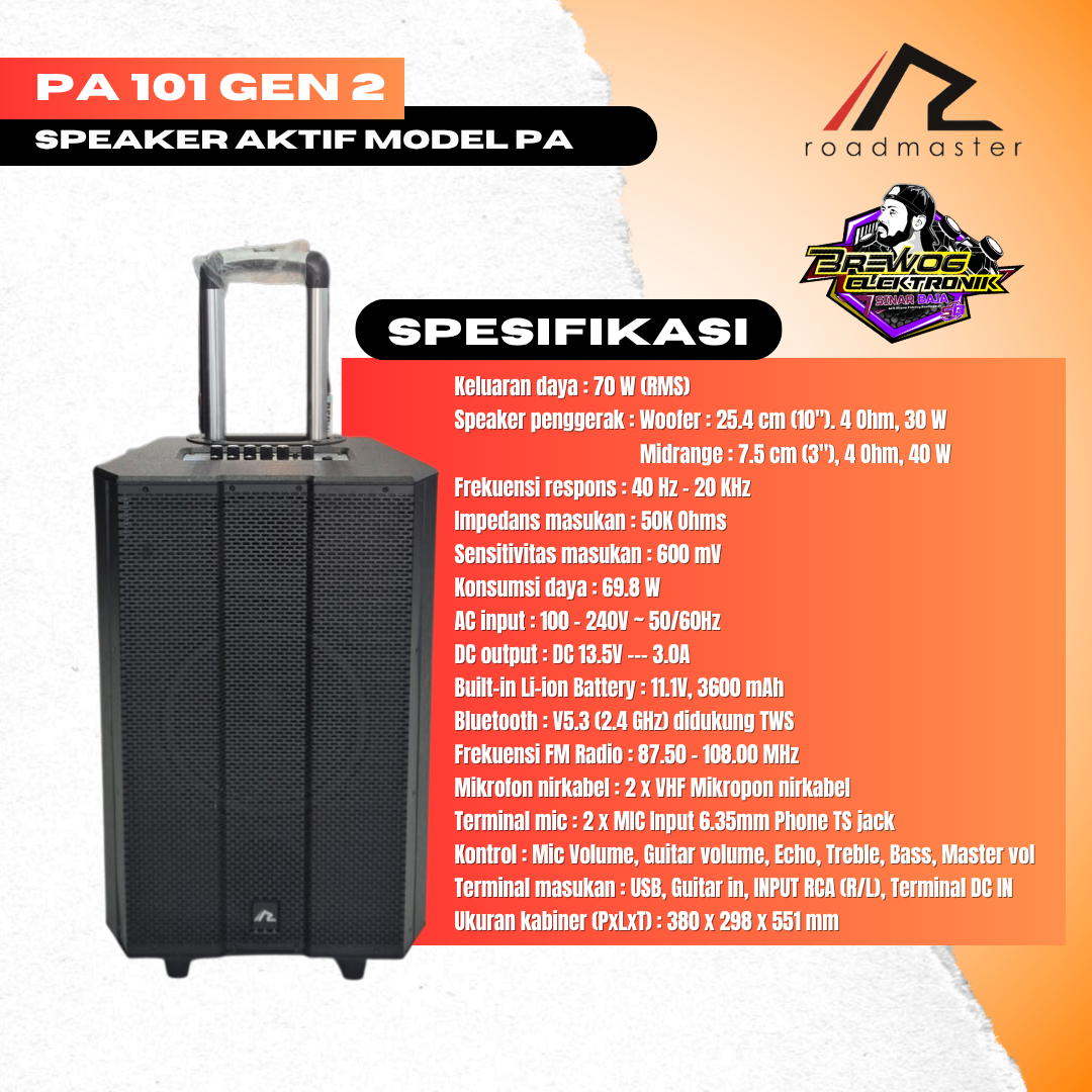 ROADMASTER PA101 GEN2