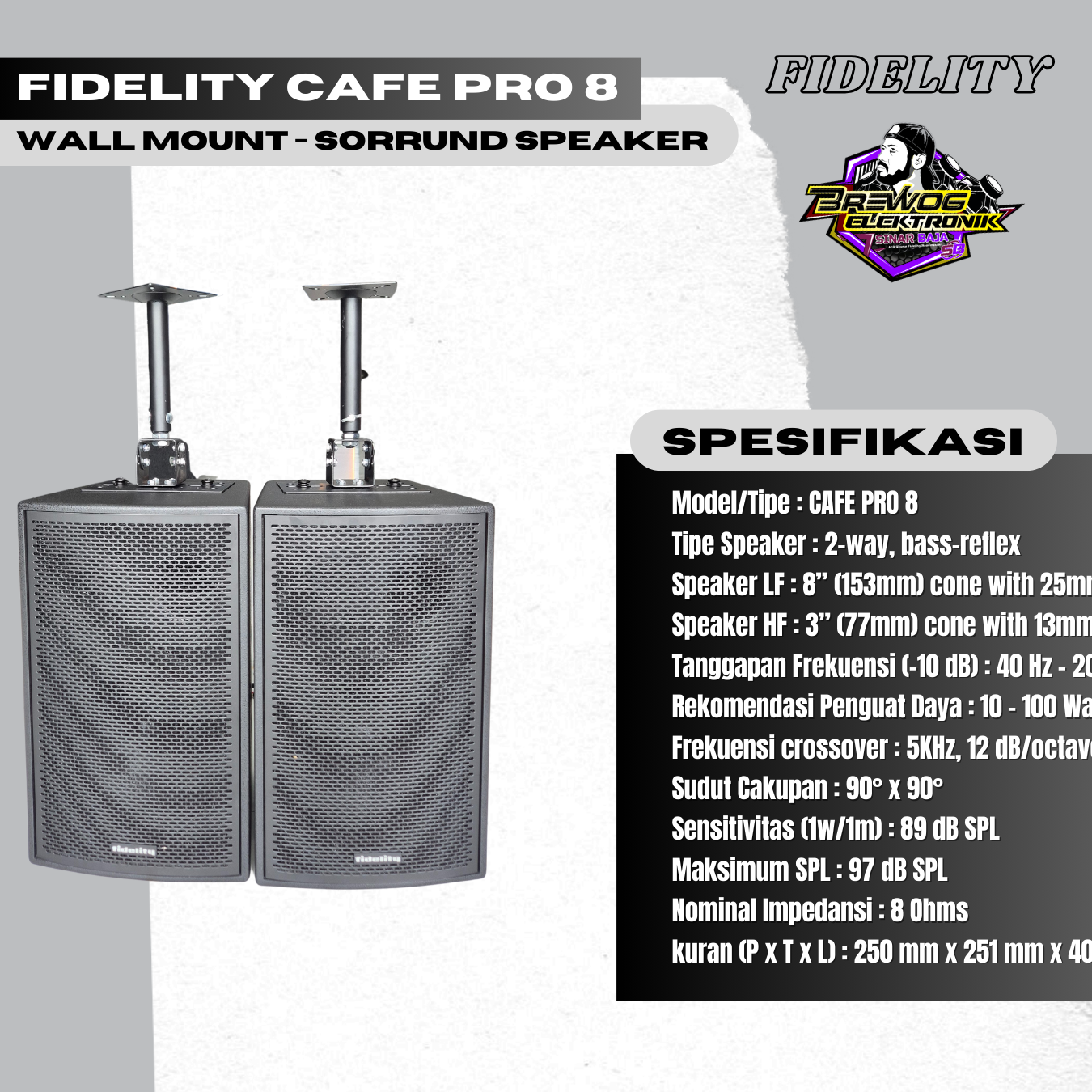 FIDELITY CAFFE PRO 8 BLLACK